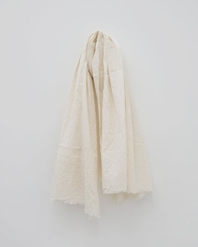 Handwoven Cotton Scarf Natural