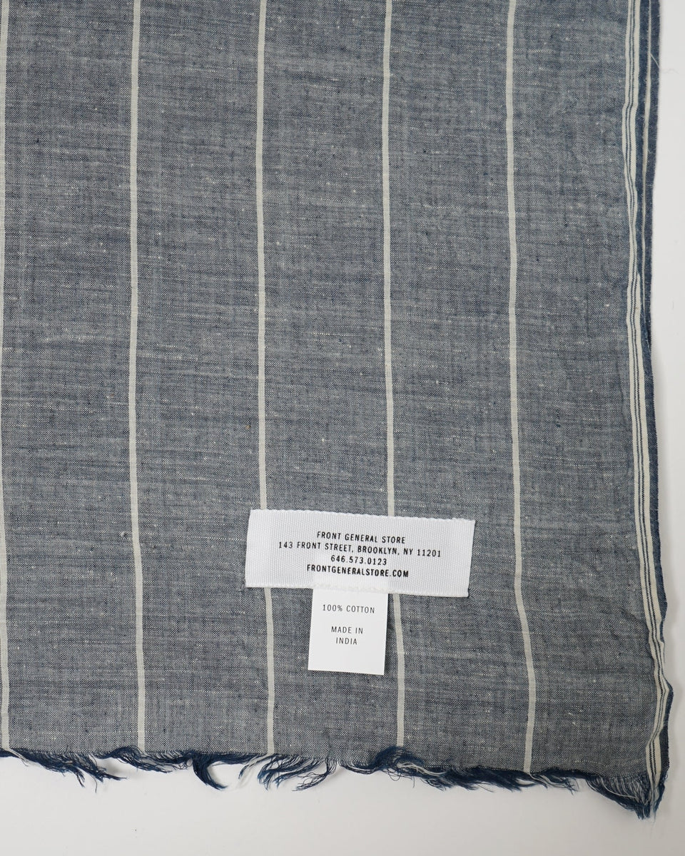 Handwoven Cotton Scarf / Blue Stripe – Front General Store