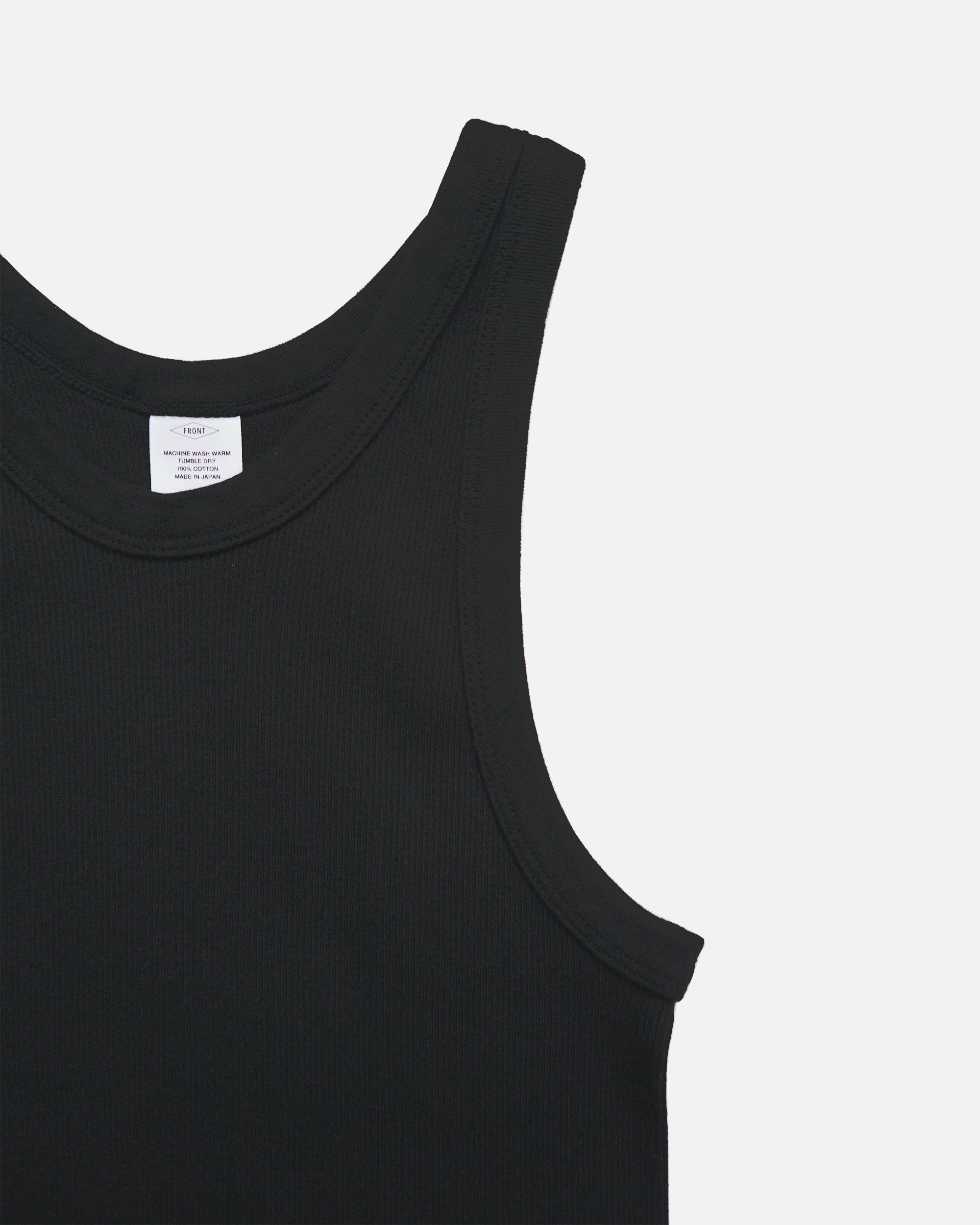 専用出品 Cotton ribbon tank Black Rib Tank Top / Black – Front General Store