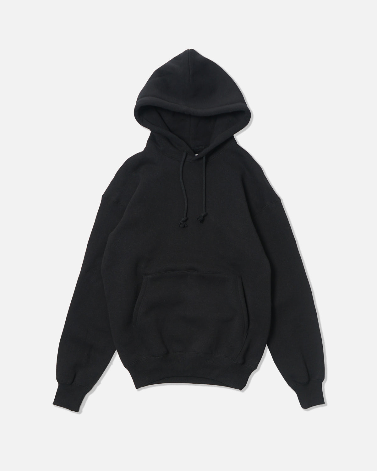 LOOPWHEELER×MHL 19AW Cotton Hoodie-Blk/L Loopwheel Sweatshirt Hoodie / Black – Front General Store