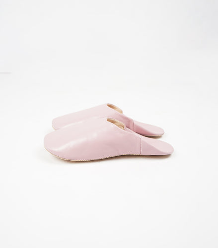 Moroccan Babouche Basic Slippers / Vintage Pink