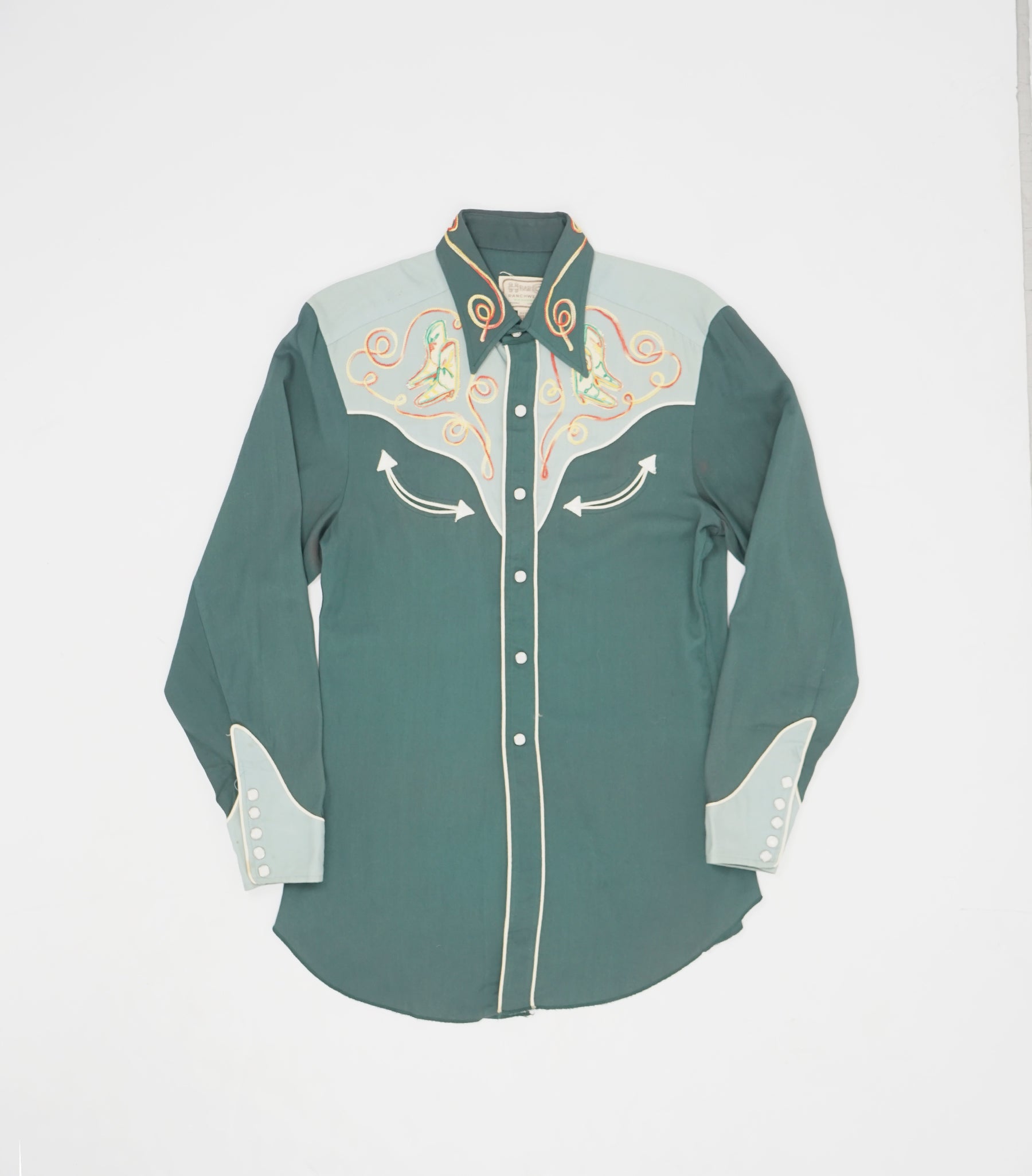 50's〜60's western shirt 【レーヨンギャバジン】 - トップス