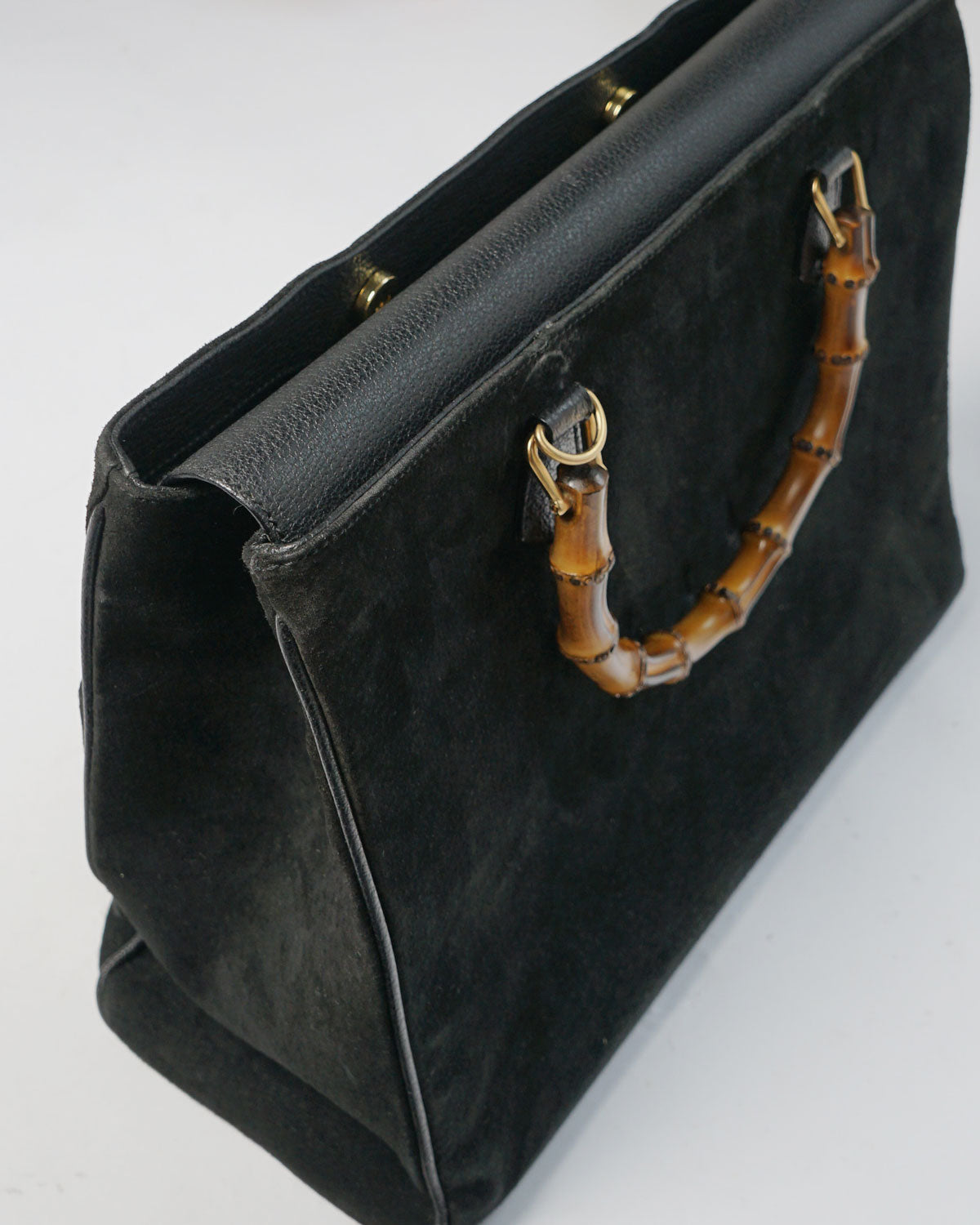 Nubuck Tote Bag w/ Shoulder Strap