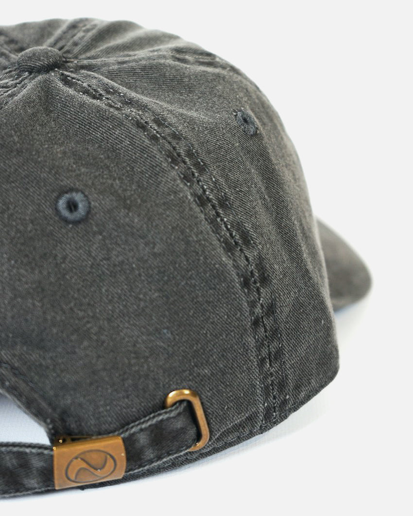 Washed Cotton 6-Panel Cap Charcoal