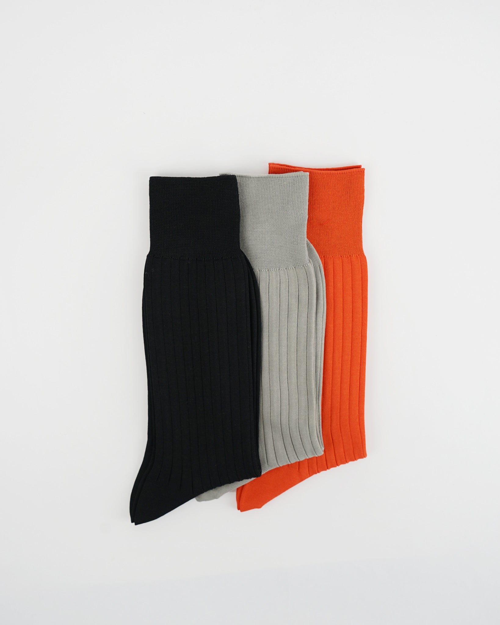 Dress Socks Set / Orange Black Light Gray