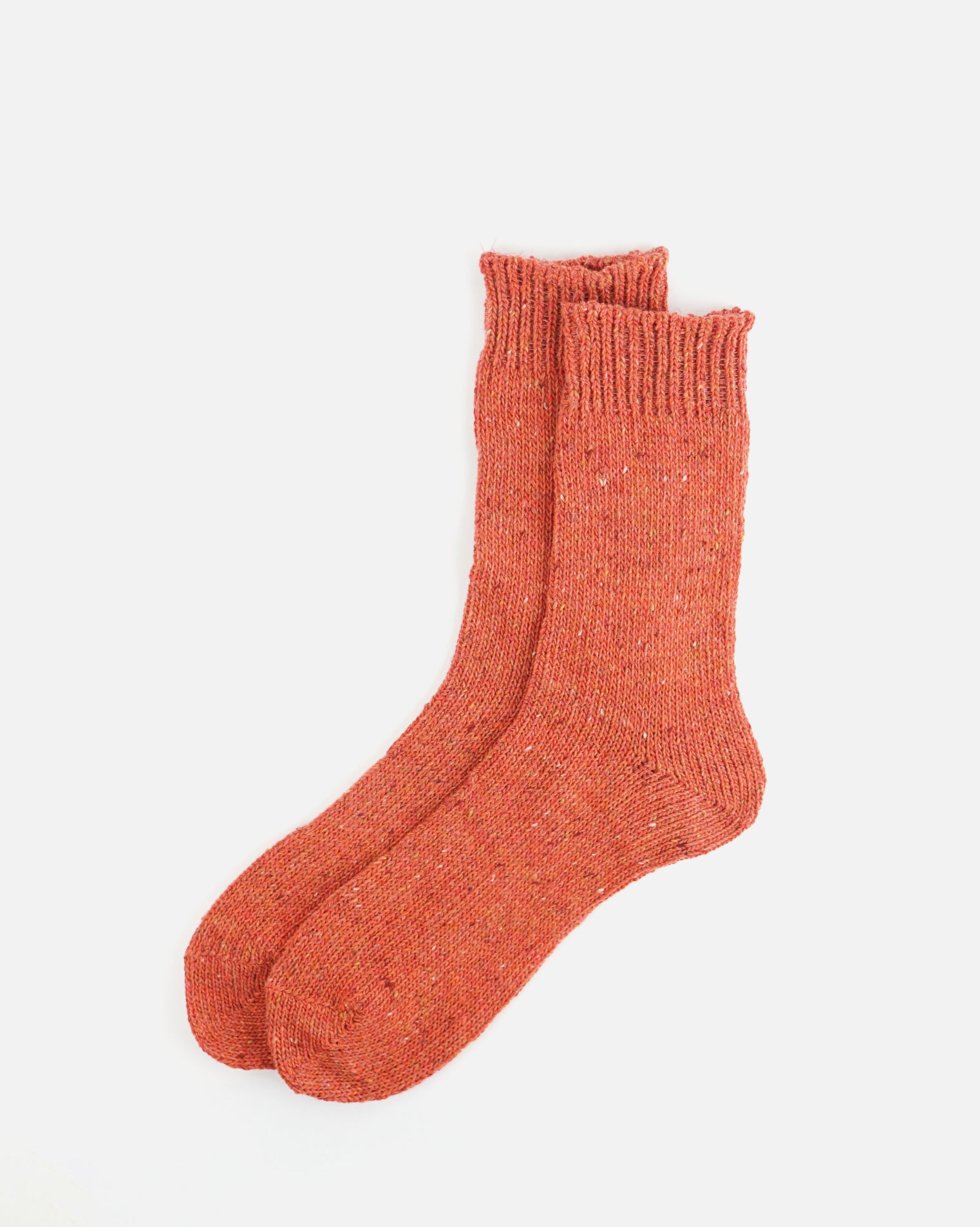 Wool Nep Socks / Orange