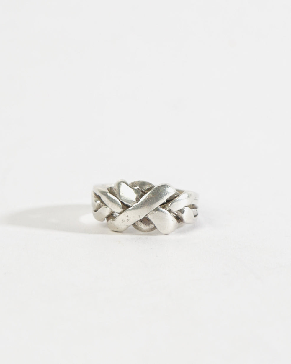 Silver Puzzle Ring / size: 8