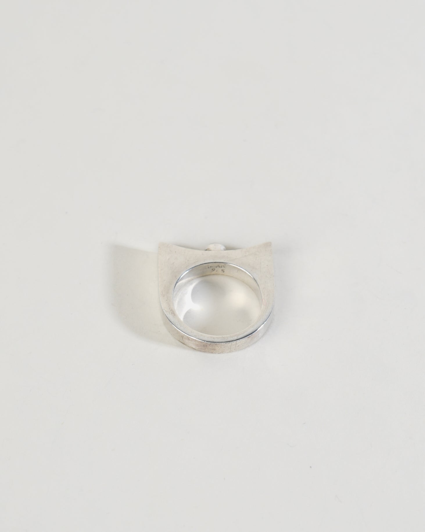 Silver x Black Pearl Ring / size : 8