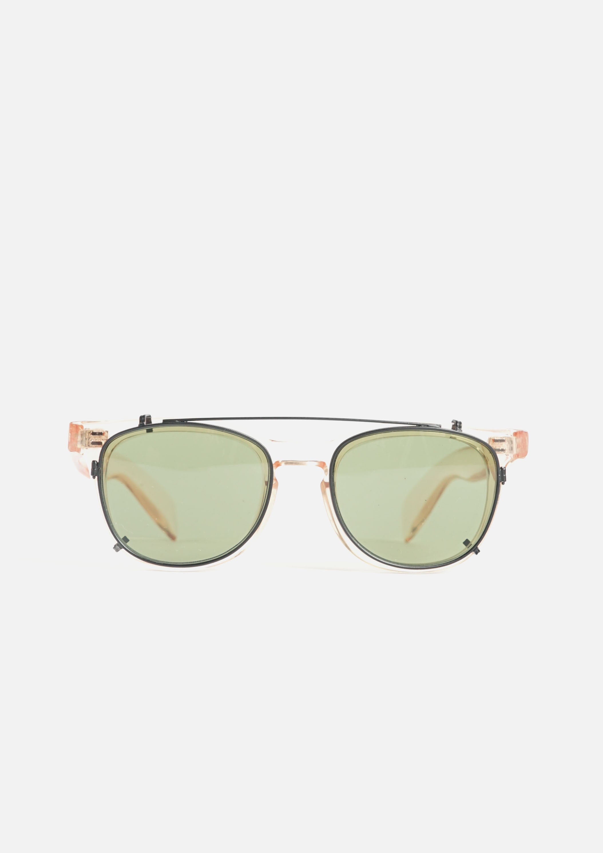 SKY Clip on Sunglasses Clear Pink