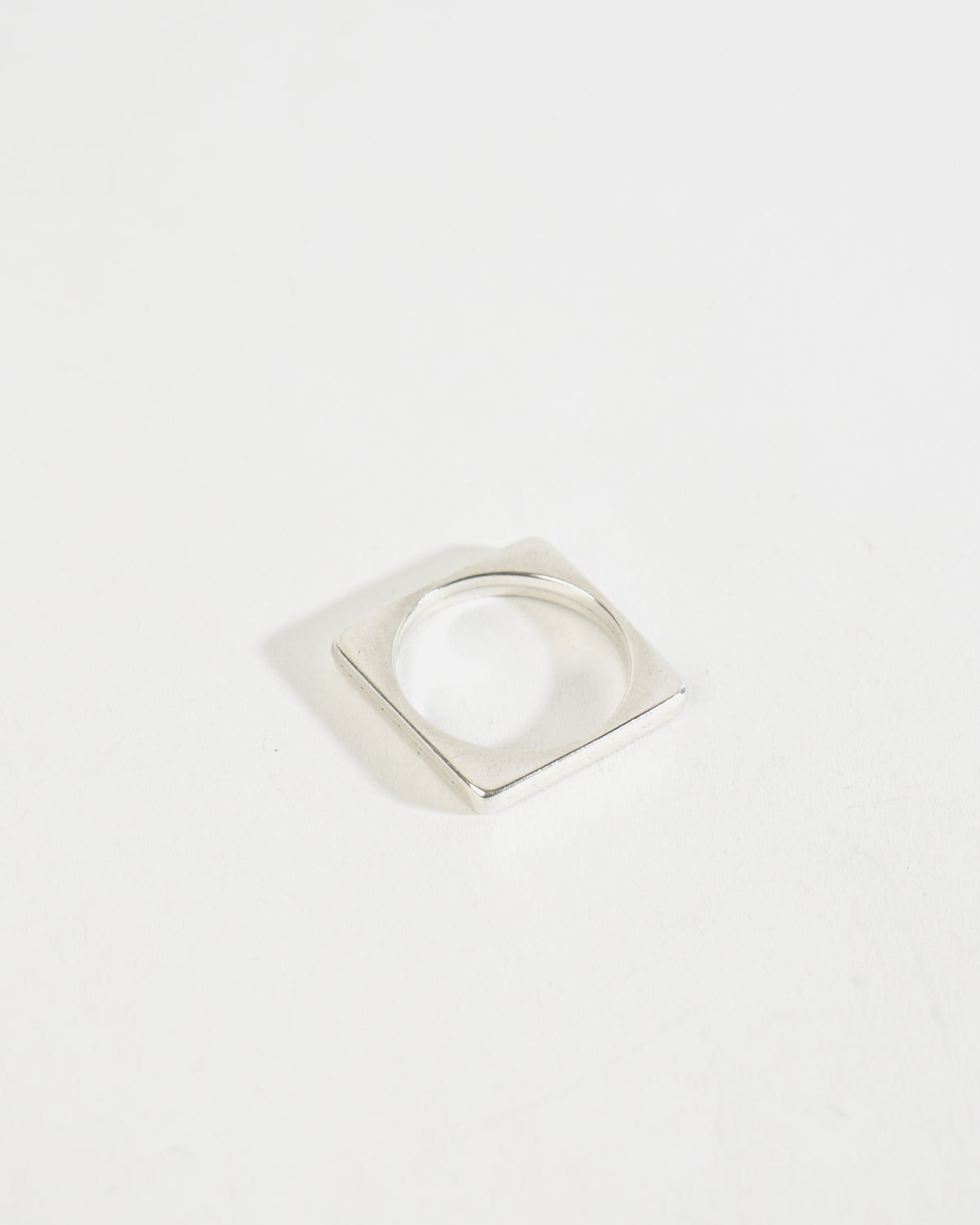 Silver Square Ring / size: 8