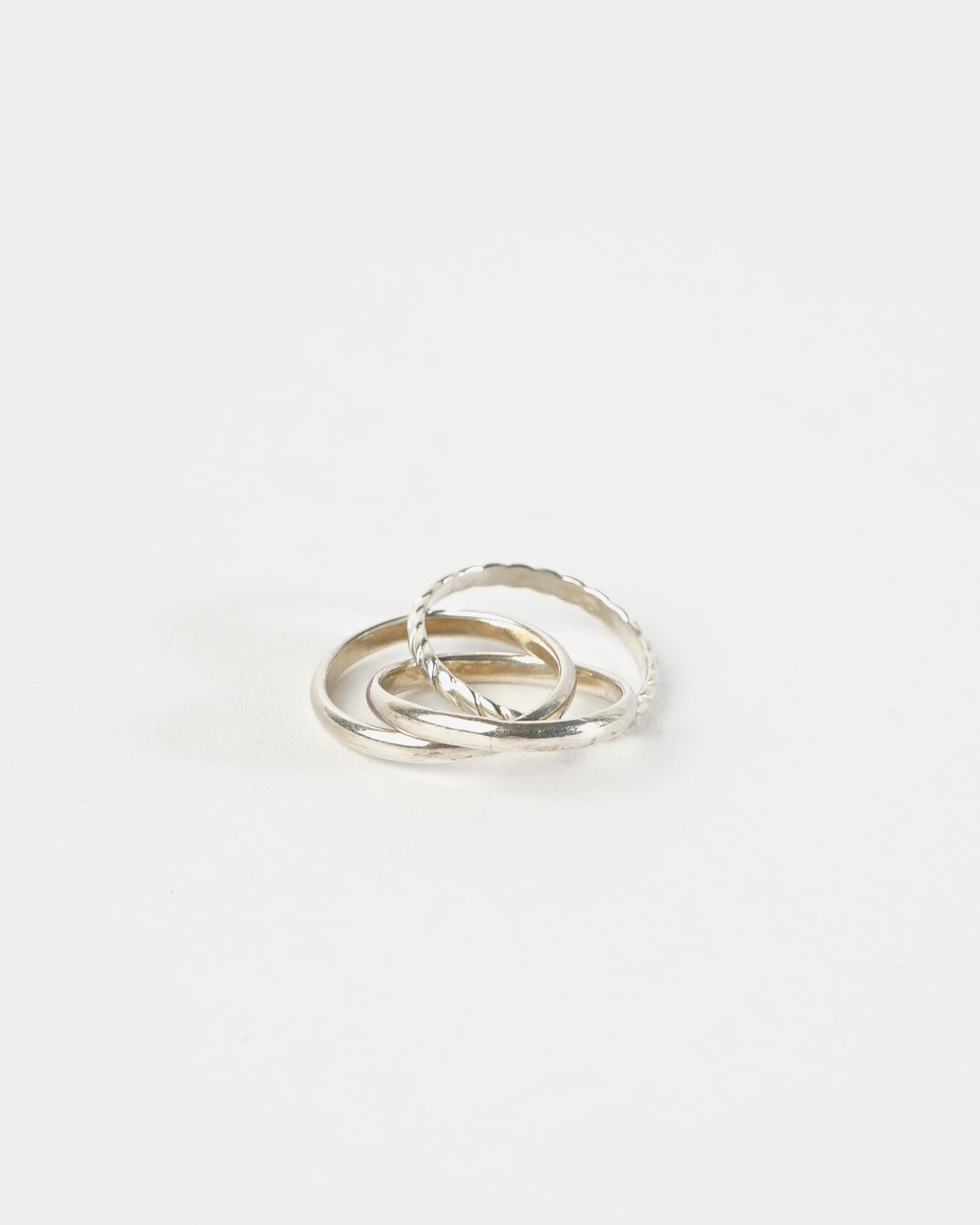 Silver Triple Ring / size: 7.5