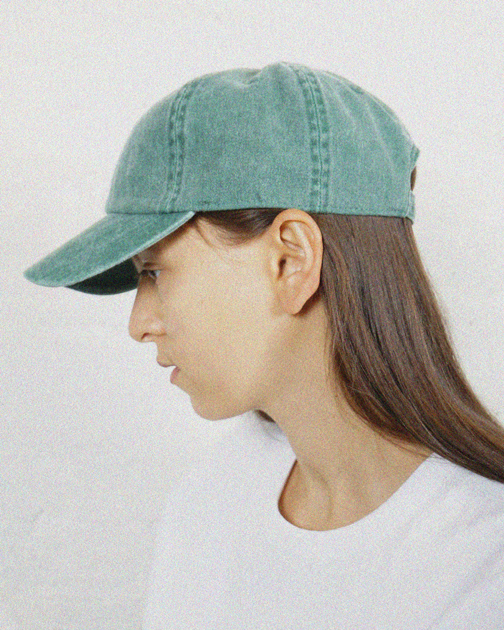 Ashen Fane Women's Washed Cotton Ponytail Baseball Cap - Dark Green, Low Profile, Unstructured