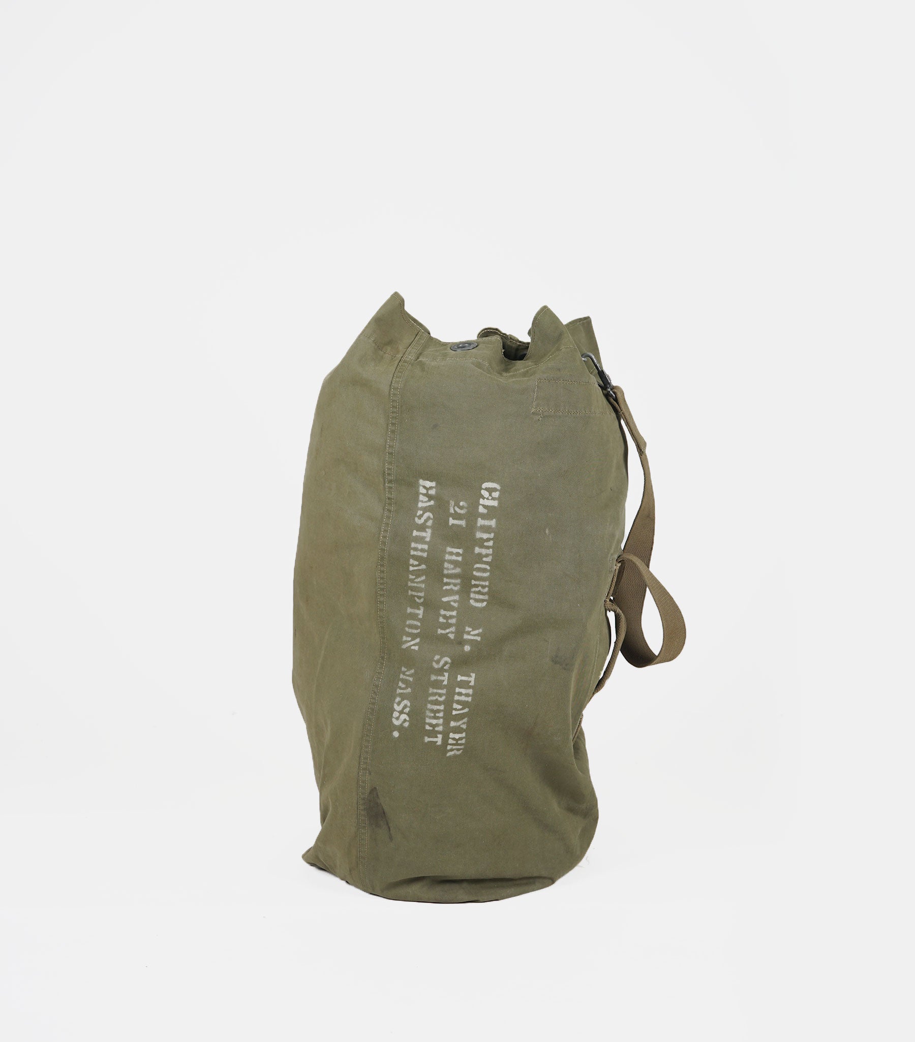 US ARMY Vietnam War Era BARRACK Laundry Duffle Duffel Bag Olive Drab Vtg