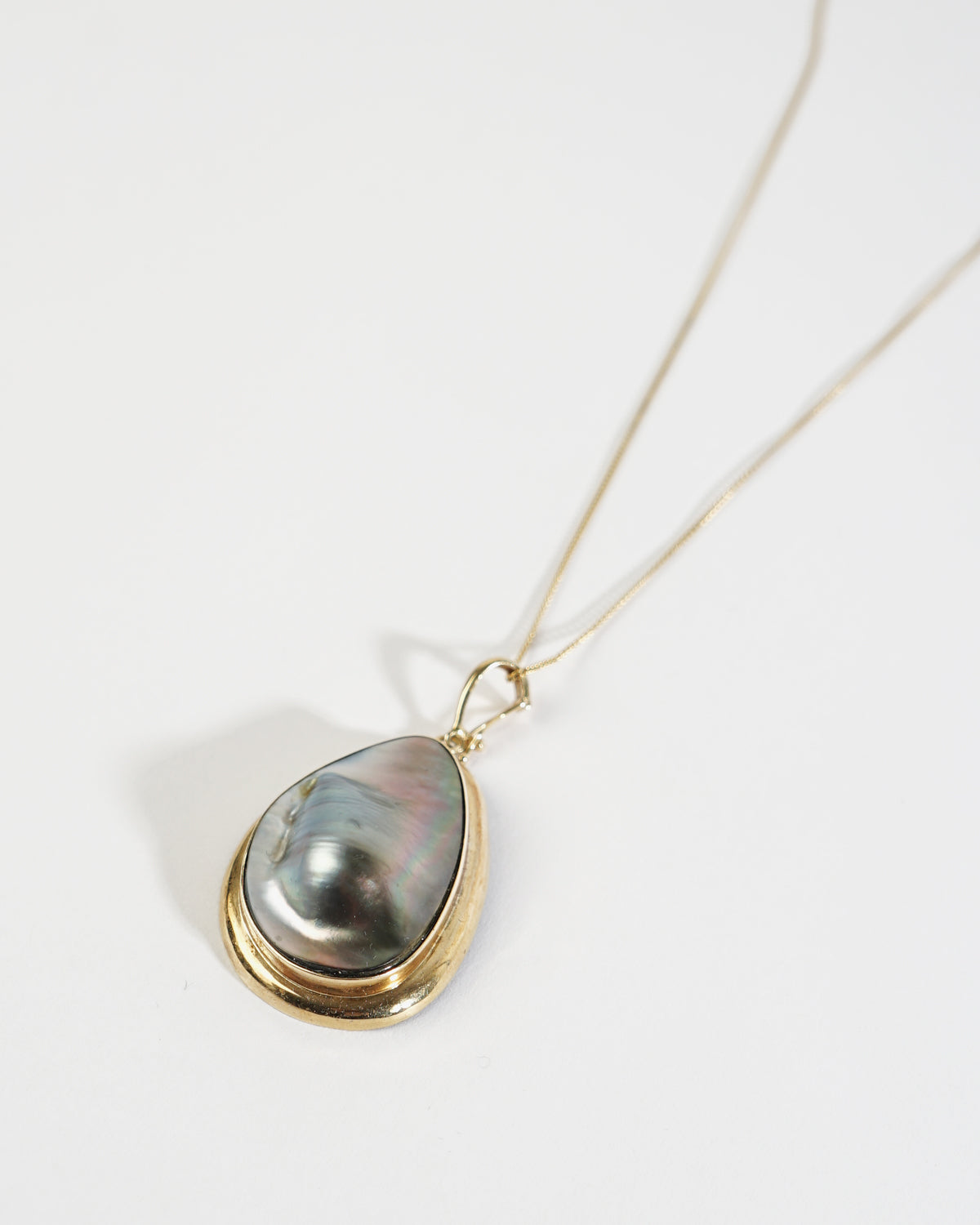 14k Necklace w/ Pearl Charm