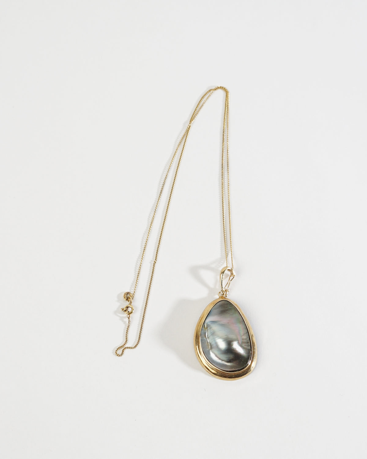 14k Necklace w/ Pearl Charm