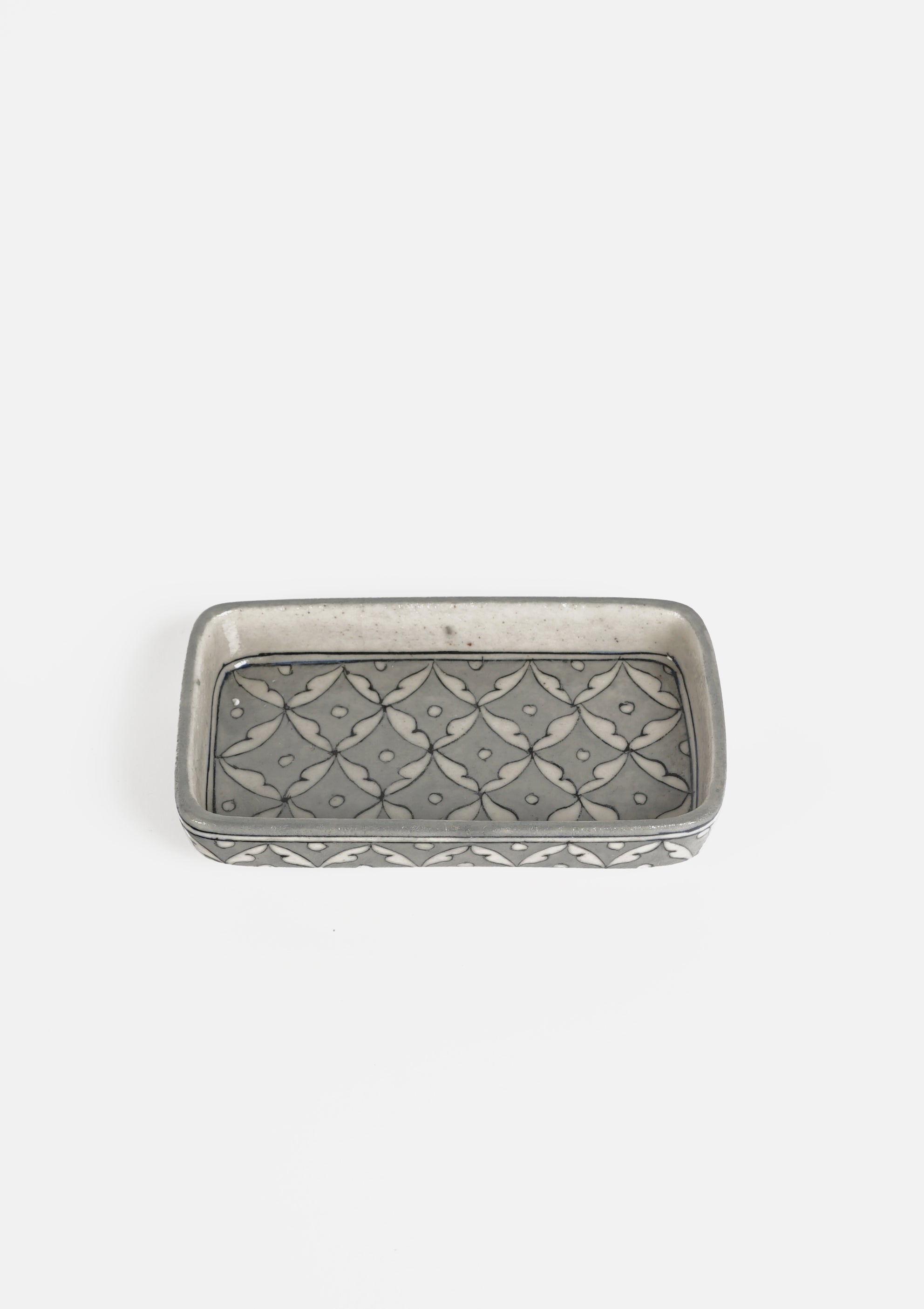 Rectangle Soap Dish Silver Oak