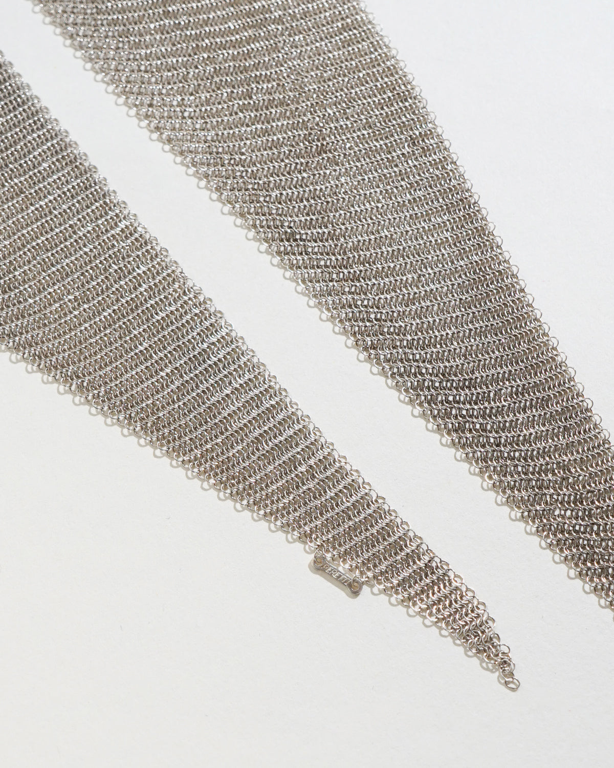 Silver Mesh Scarf Necklace