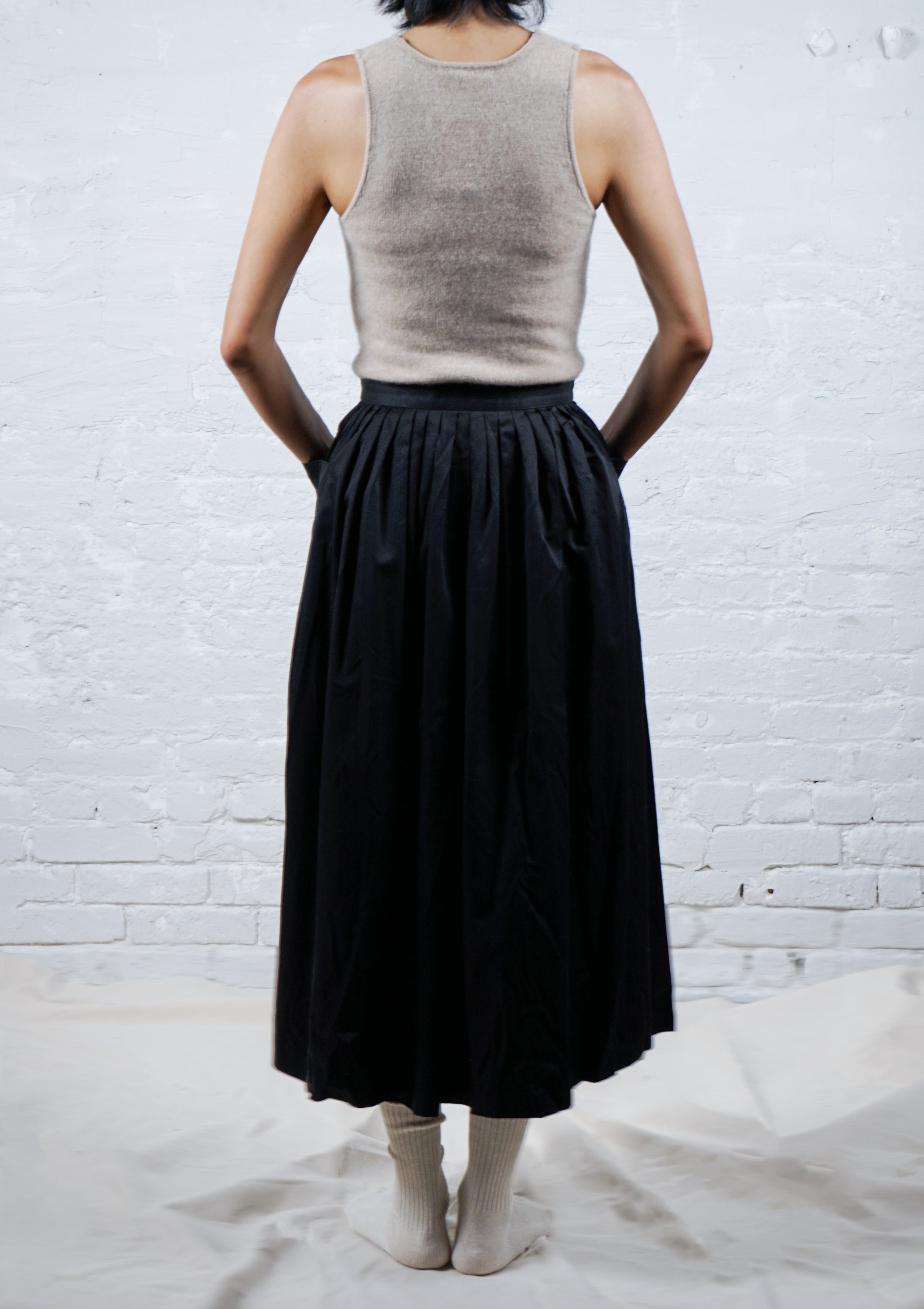 Cotton Black Skirt