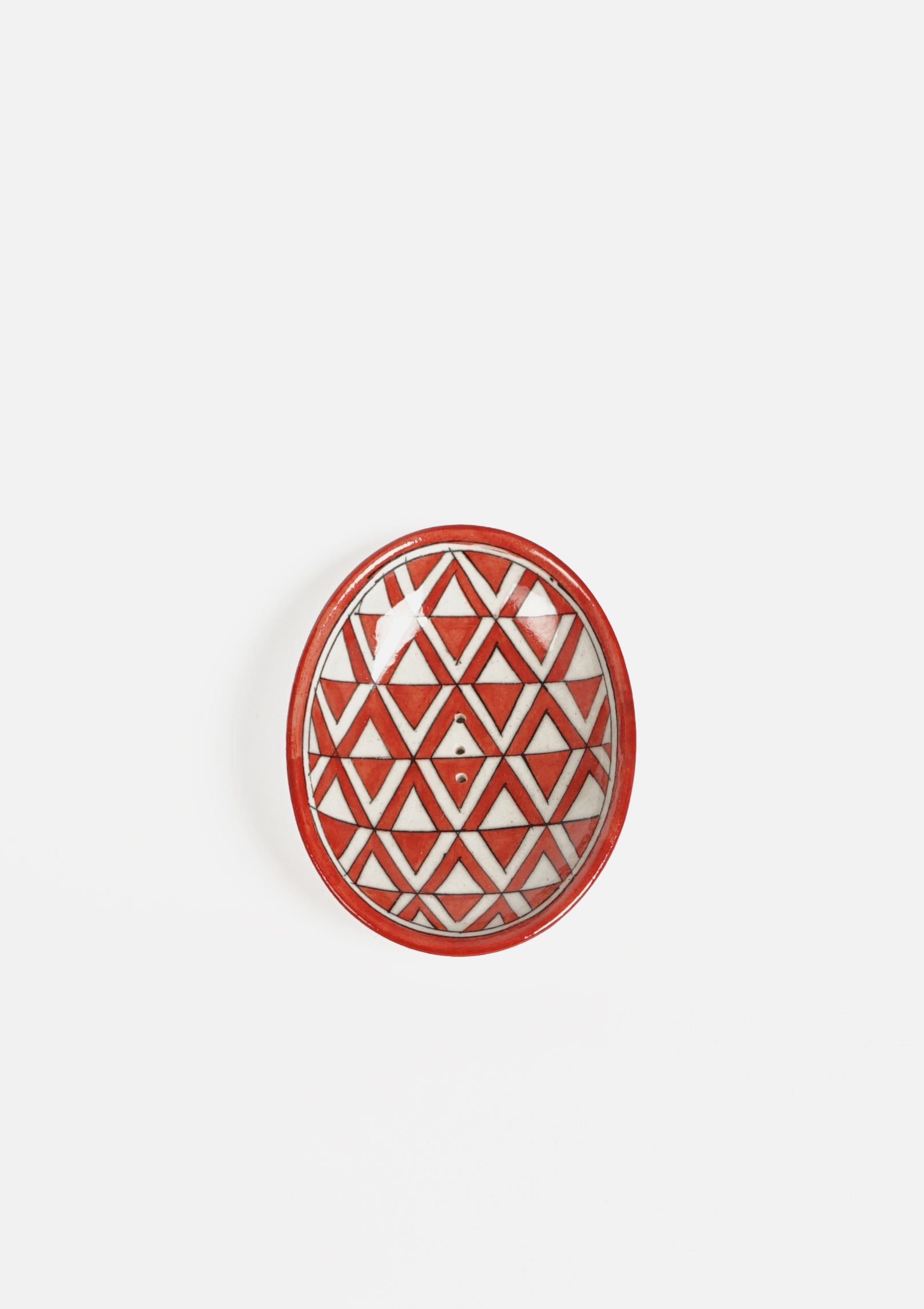 Oval Soap Dish Aztec Red