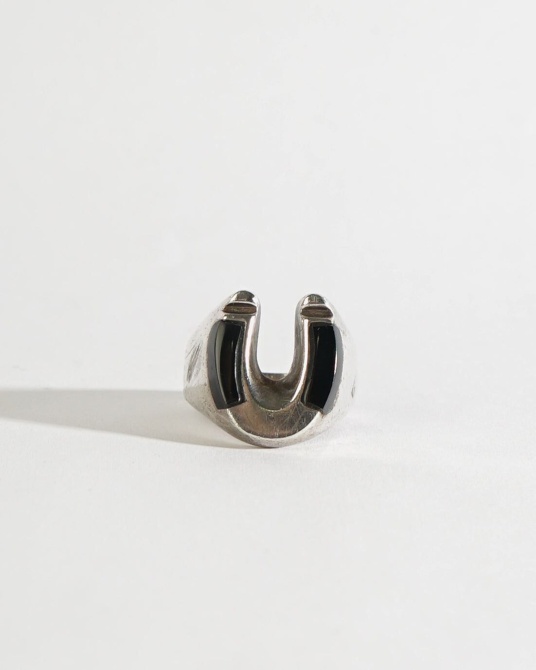 Silver Ring w/ Onyx / size: 11.5