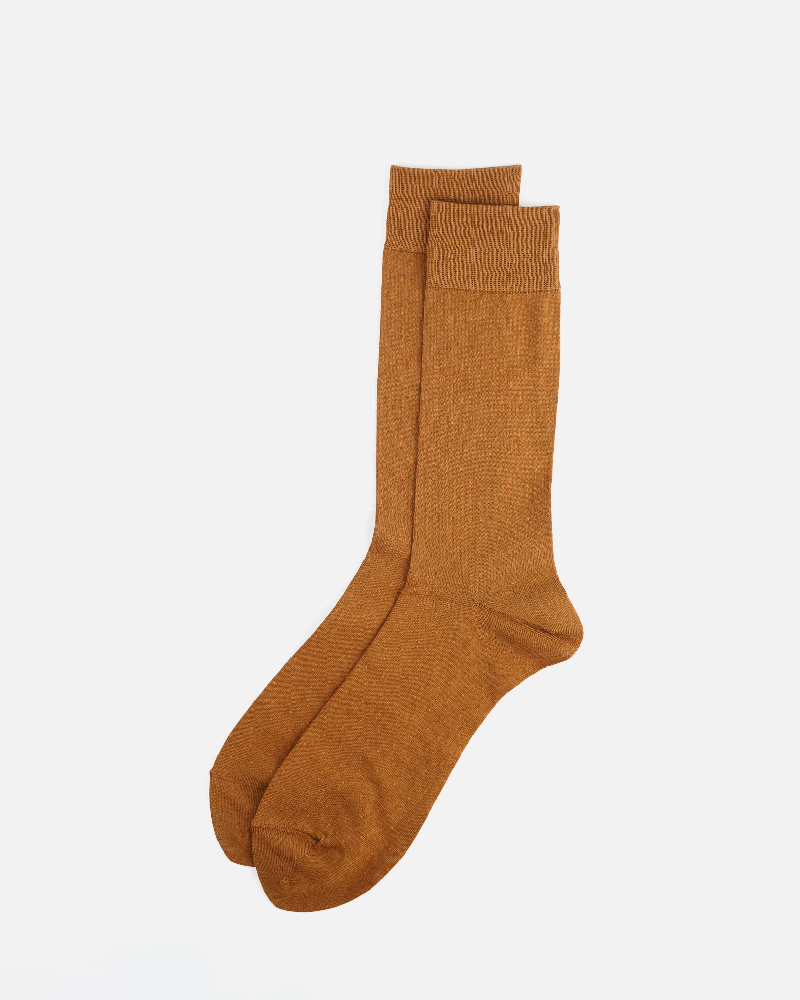 Polka Dot Dress Socks / Brown