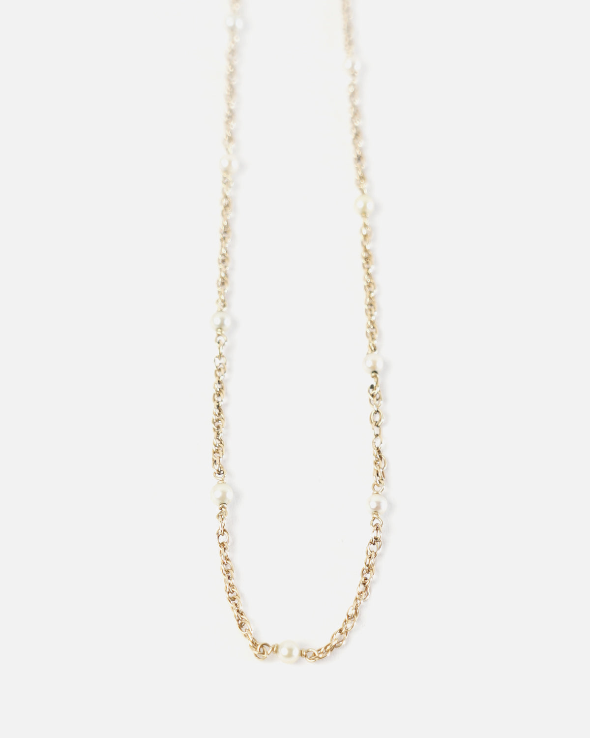 14k Gold x Pearl Chain Necklace