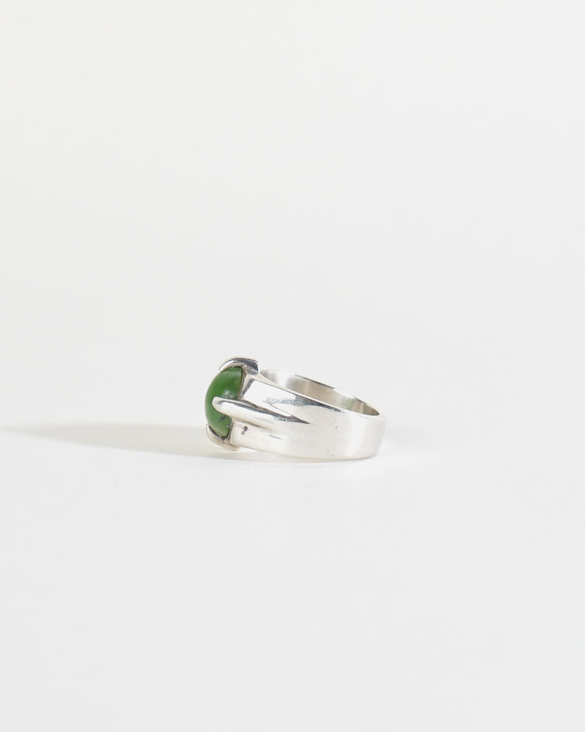 Silver x Green Agate Ring