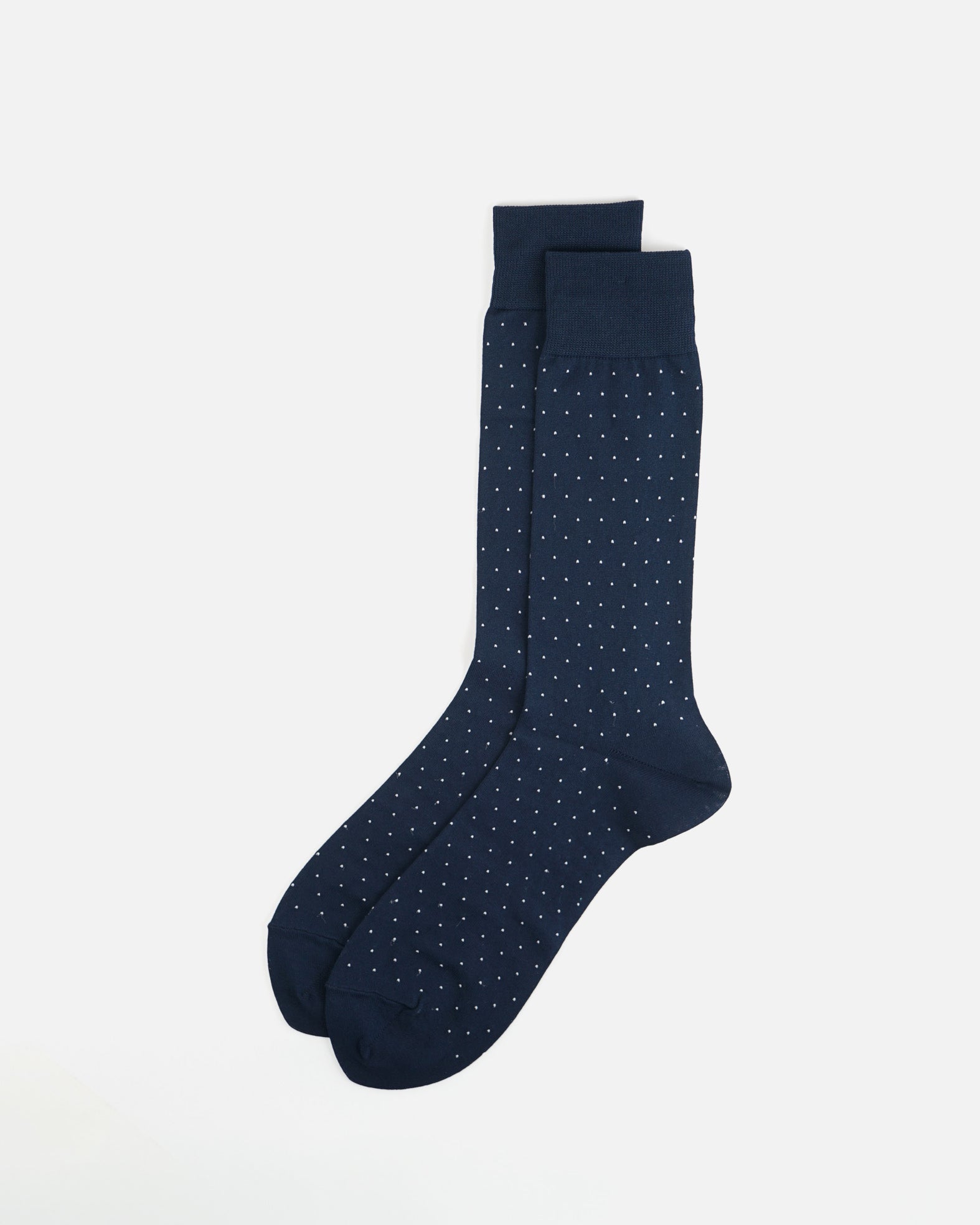 Polka Dot Dress Socks / Navy