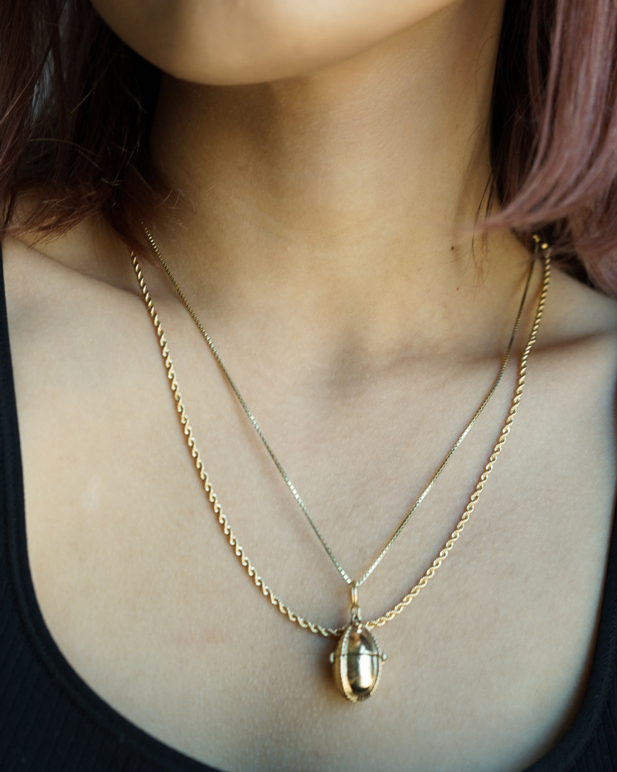 14k Gold Rope Chain Necklace