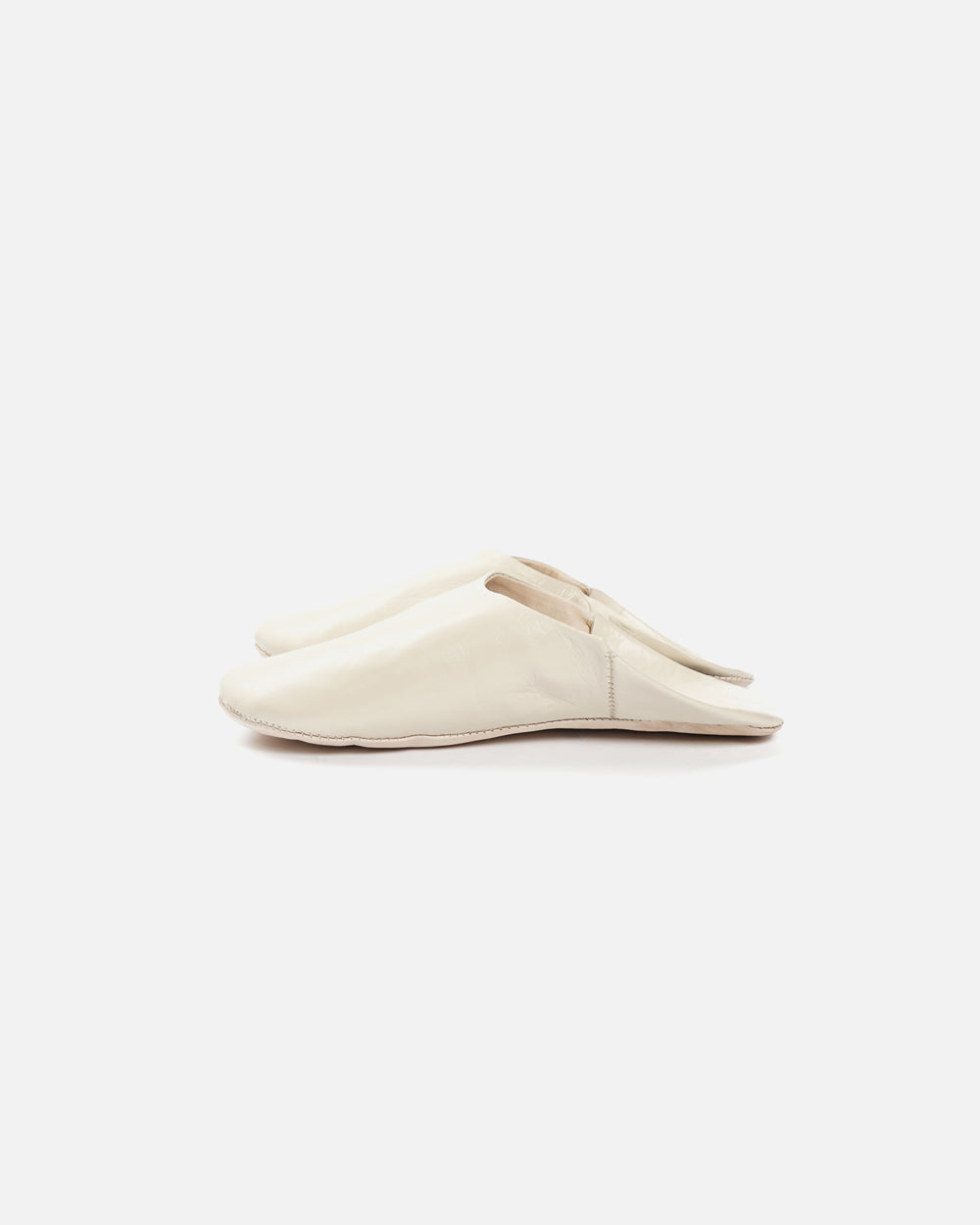 Moroccan Babouche Basic Slippers, White