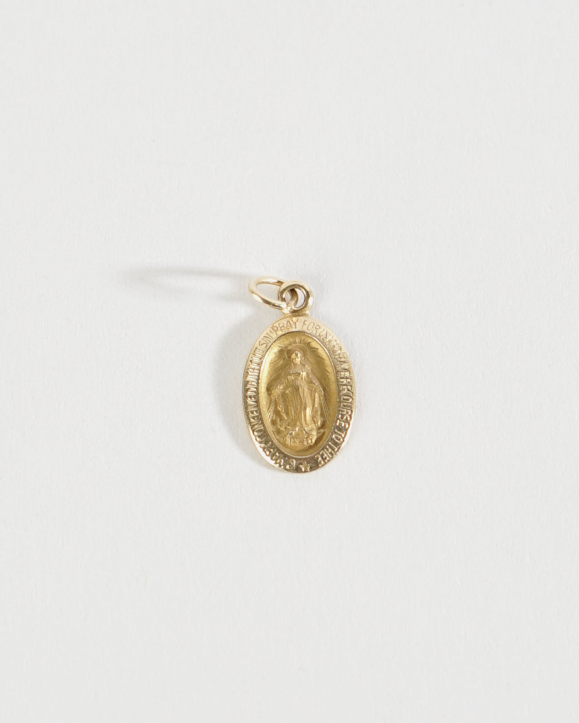 14k Gold Religious Coin Charm