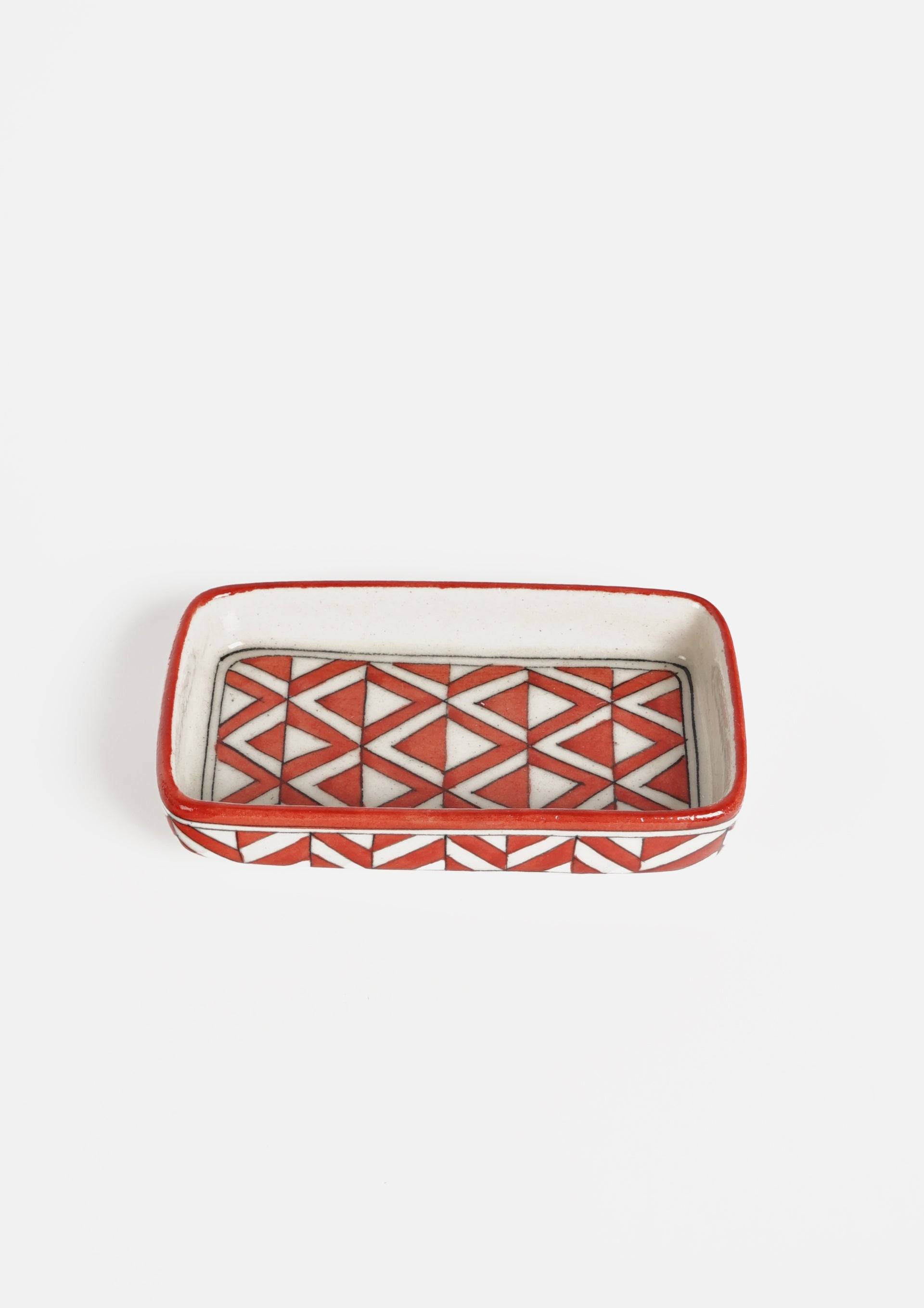 Rectangle Soap Dish Aztec Red