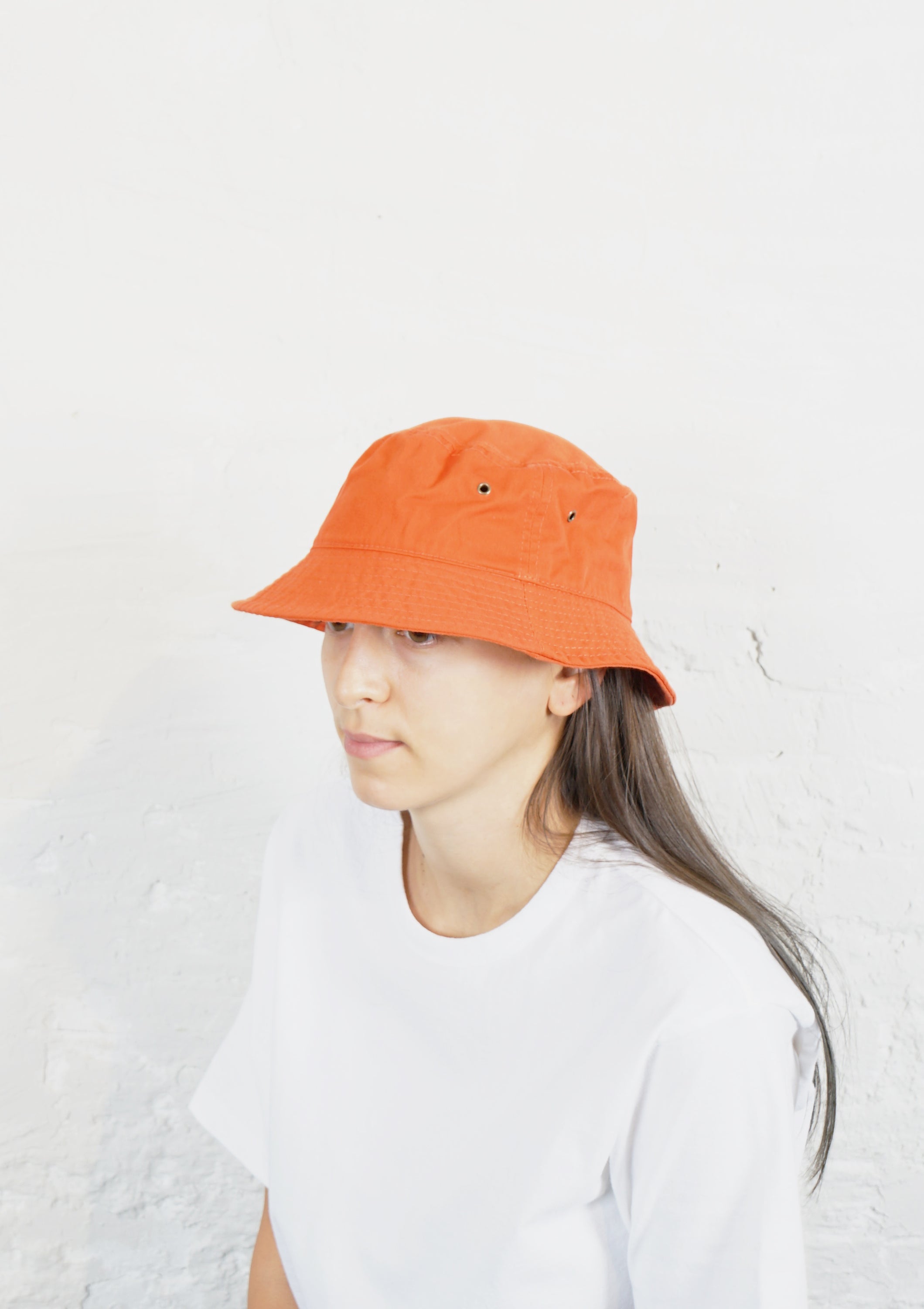 Cotton Bucket Hat Orange