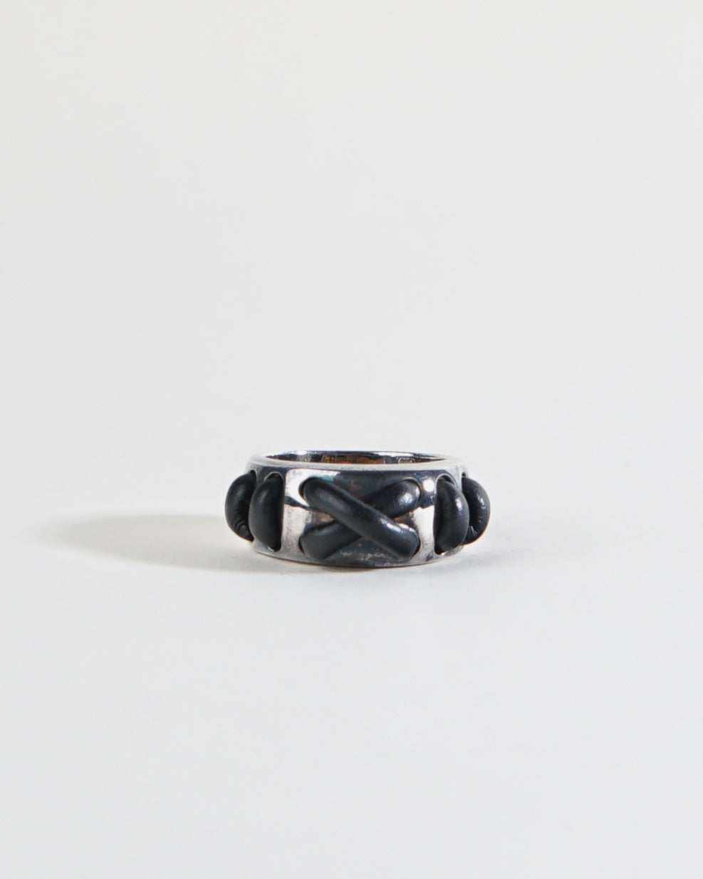 Silver x Leather Ring