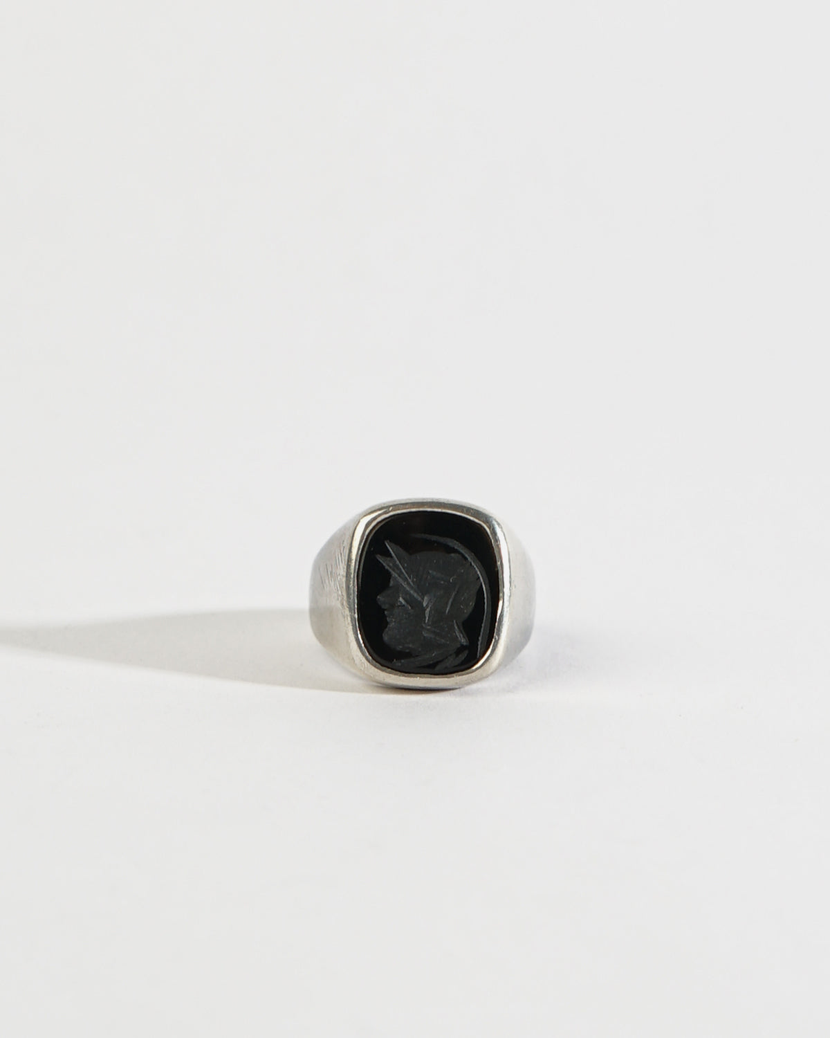 Silver Intaglio Ring / size: 10.5