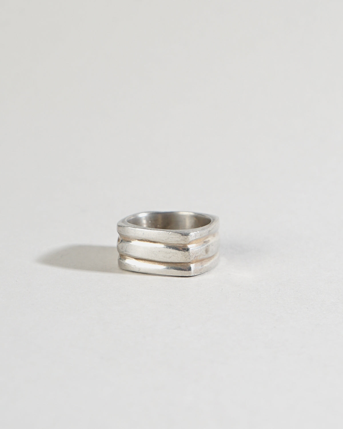 Silver Square Band Ring