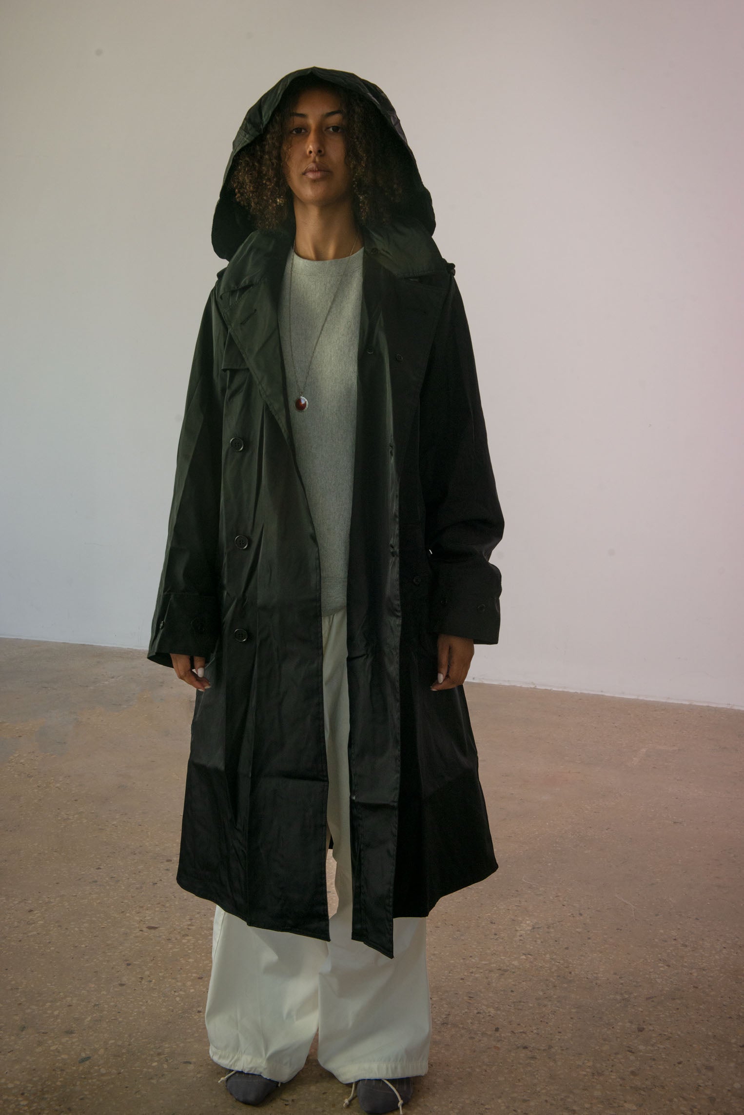 Nylon Trench Coat