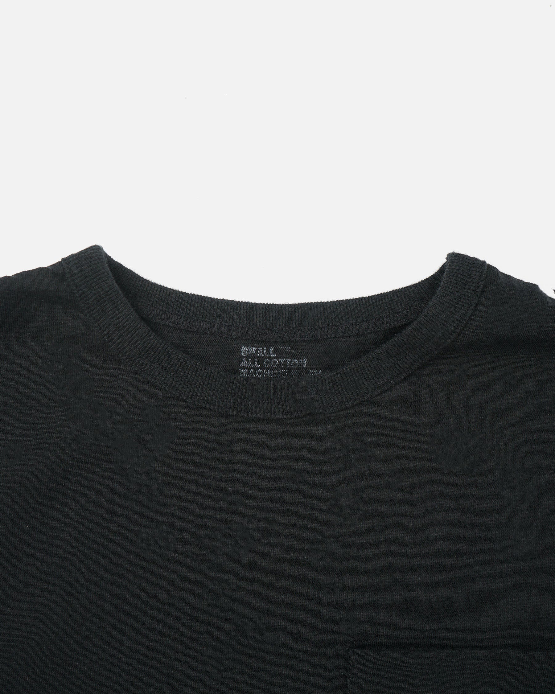 Heavy-weight Pocket Long Sleeve T-shirts Black
