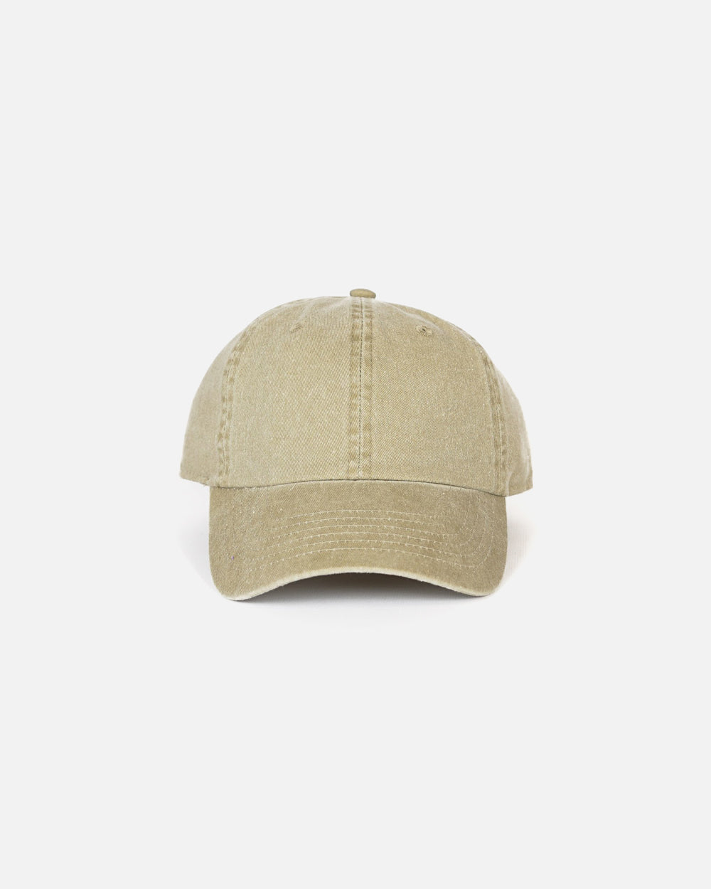 Washed Cotton 6-Panel Cap Khaki – Front General Store